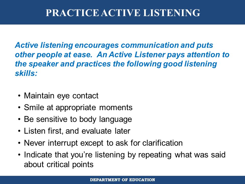 Practicing Empathy with Effective Listening